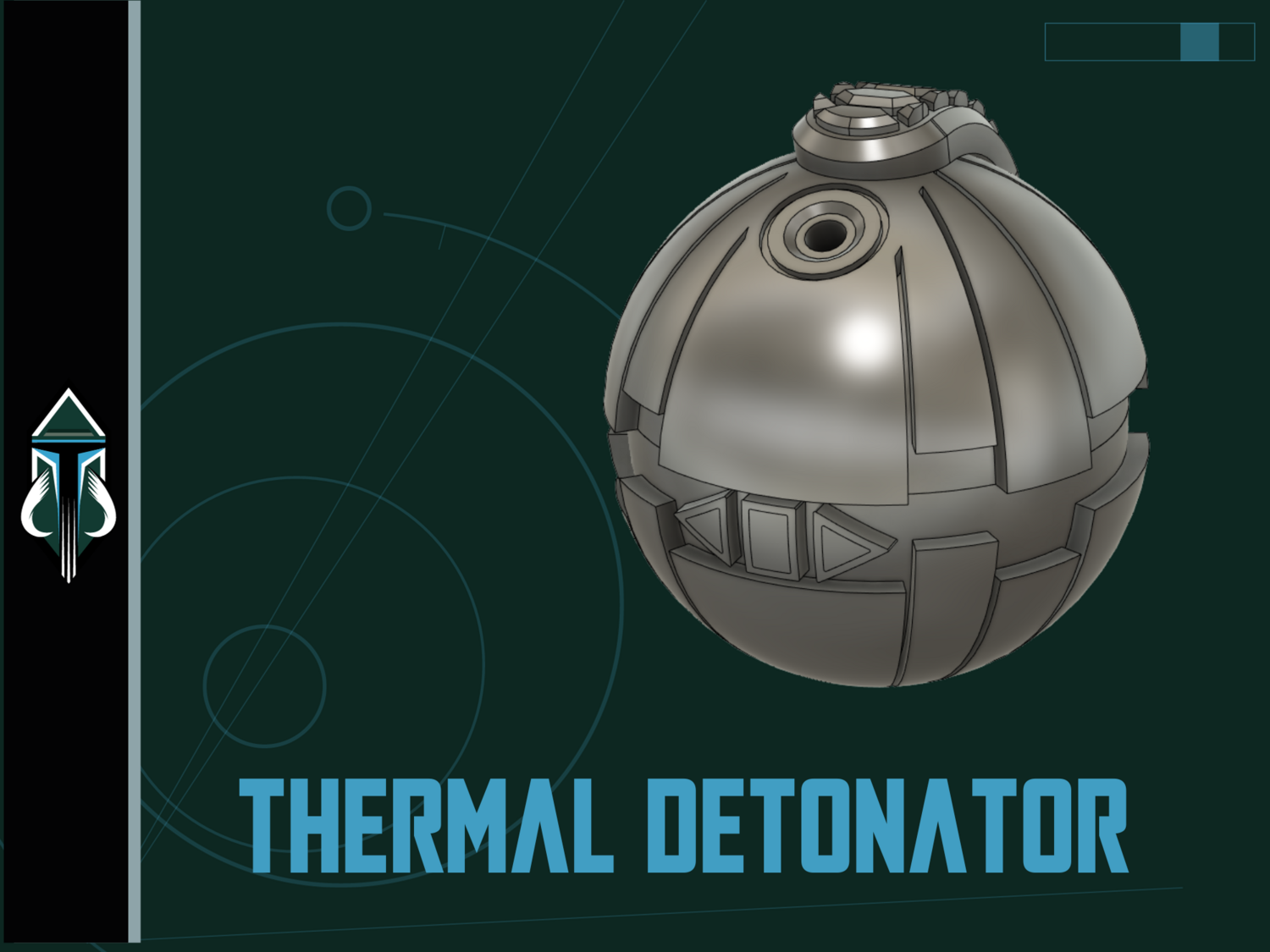 Mandalorian themed Thermal Detonator (Electronics Ready)