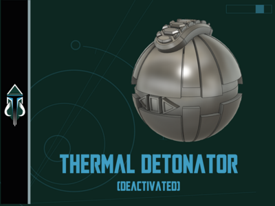 Mandalorian themed Thermal Detonator (Static/Deactivated)