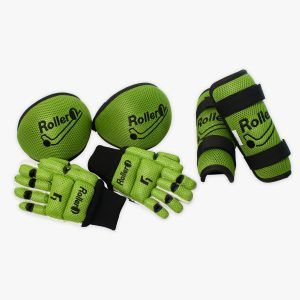 Roller One Knee Pads/Gloves/Shin Pads Combo, Colour: Green, Size: XX Small