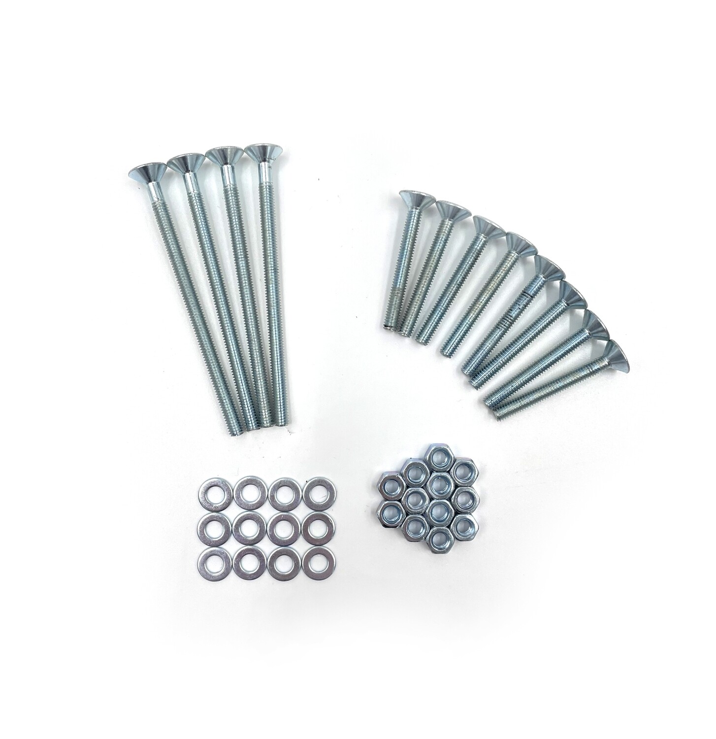 Mounting Bolt Set 4 Long 8 Short 12 Washers 12 Nuts