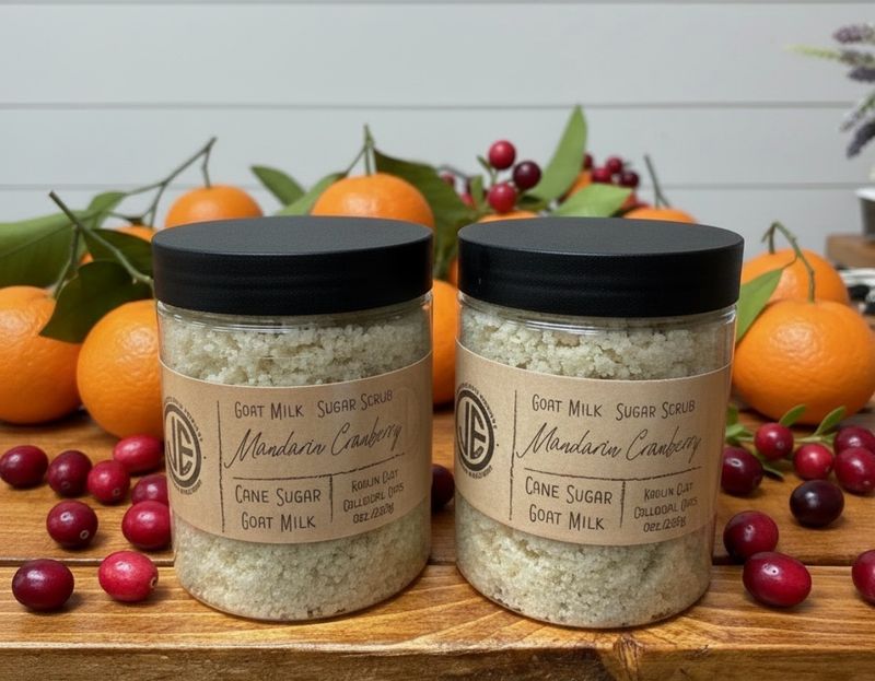 Mandarin Cranberry Goat Milk Sugar Scrub