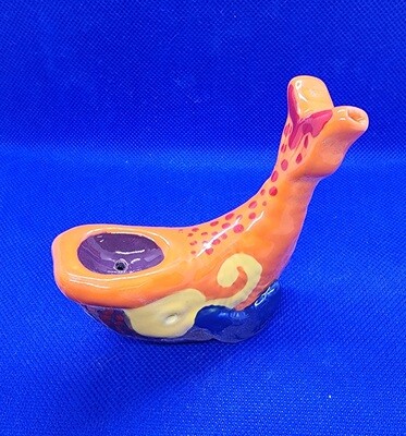 Whale Pipe - Orange, Yellow, Purple