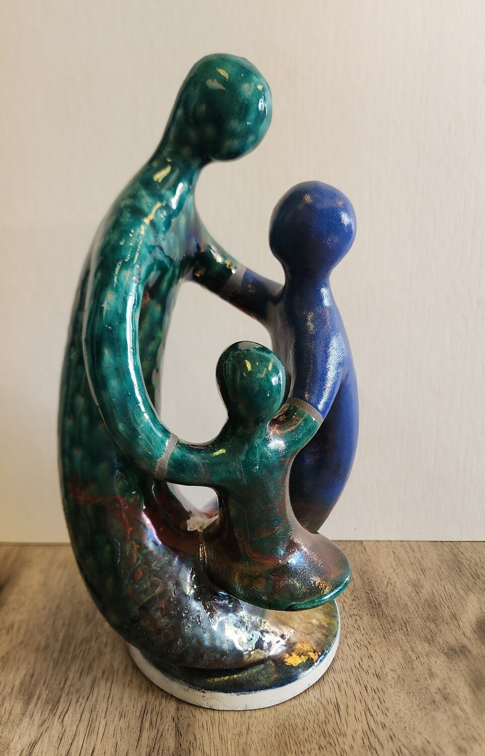 Raku Dancing Family Decorative Art