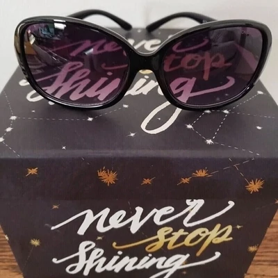 Beautiful MICHAEL KORS MK8016 Black MK Black 54 m Purple Lens Women's Sunglasses