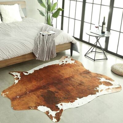 Faux Fur Cowhide Rug Bedroom Carpet House Decoration Floor Mats 62.2X74.8 FT