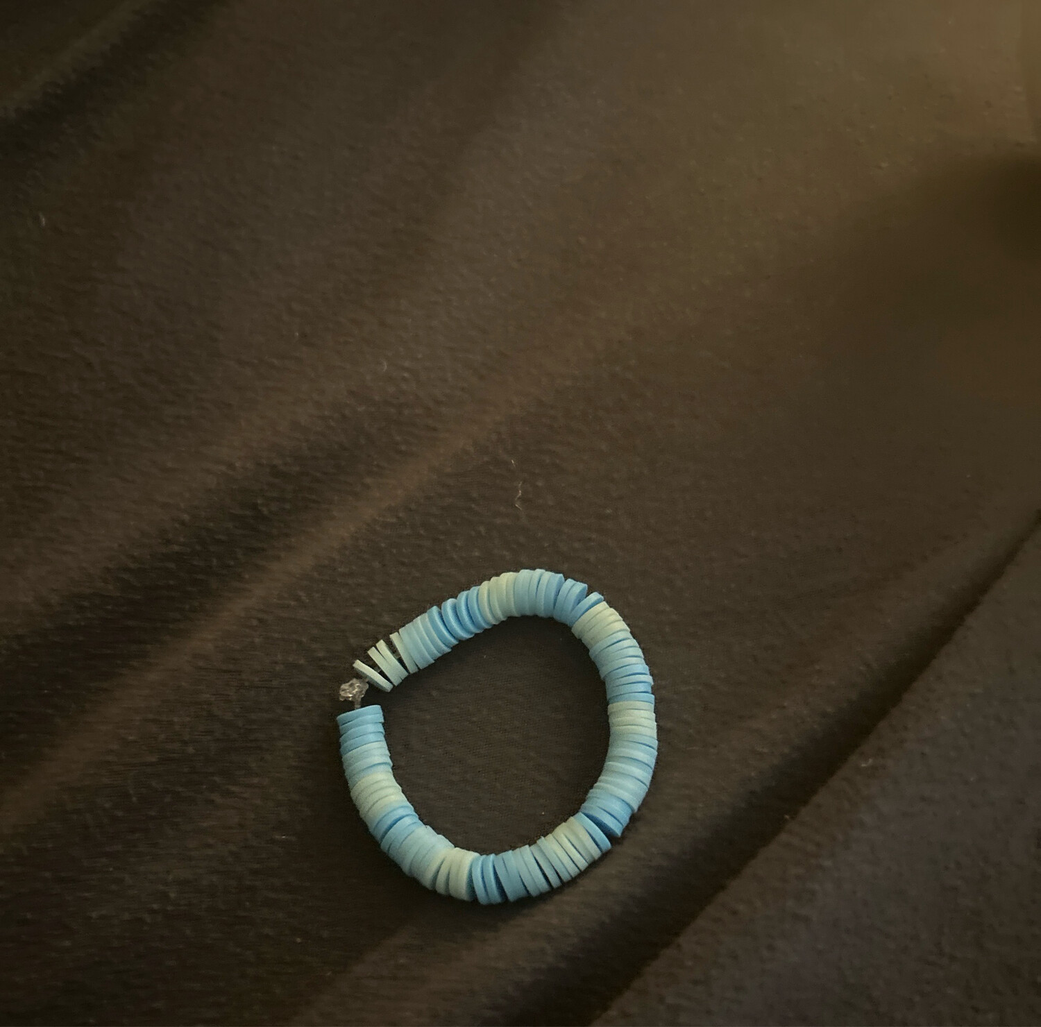 Ocean Blue Clay Bead Bracelet