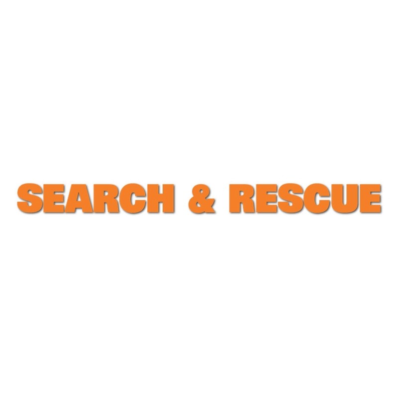Window Decal (Die-Cut): SEARCH &amp; RESCUE