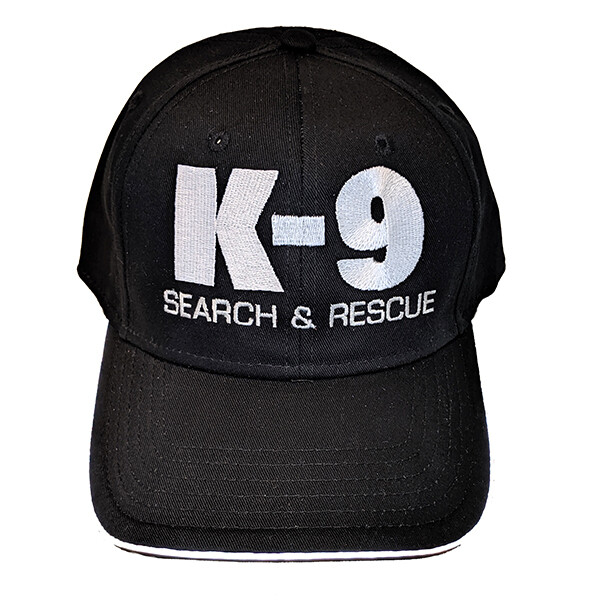 Ball Cap (Reflective): K-9 SAR, Color: Black