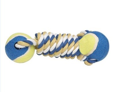 Braided Rope Bone with Tennis Balls
