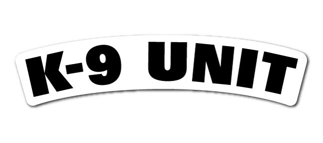 Helmet Decal (Reflective): K-9 UNIT Rocker Wide