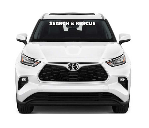Window Decal (Reflective Die Cut): SEARCH &amp; RESCUE