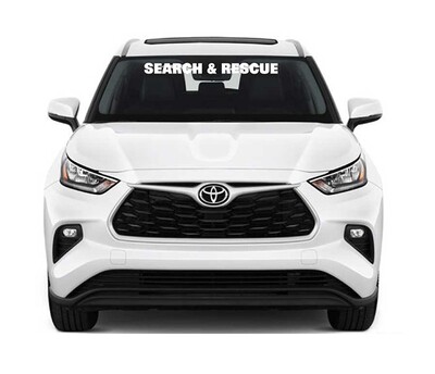 Window Decal (Reflective Die Cut): SEARCH &amp; RESCUE