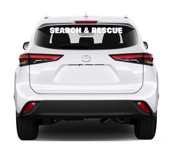 Window Decal (Reflective Die-Cut): SEARCH &amp; RESCUE