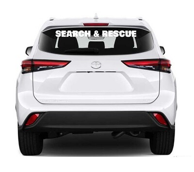 Window Decal (Reflective Die-Cut): SEARCH & RESCUE