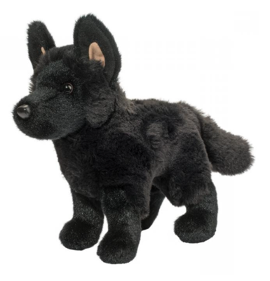 Plush Search Dog: Black German Shepherd 8"