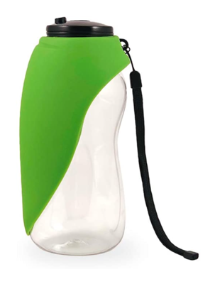 Flipo® Fold-A-Bowl: Dog Water Bottle, Color: Green