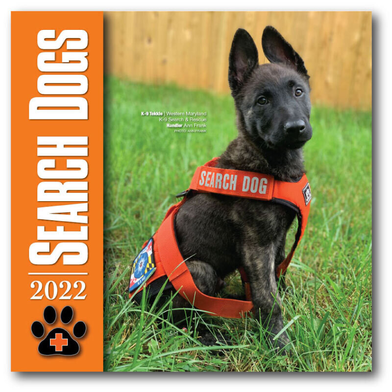 2022 SEARCH DOGS Wall Calendar