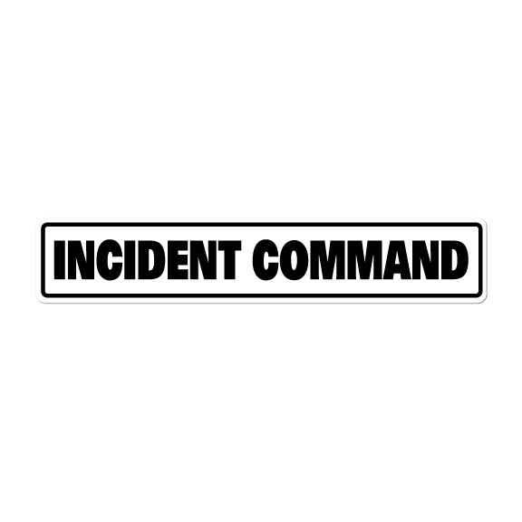 Magnetic Vehicle Sign (Reflective): INCIDENT COMMAND