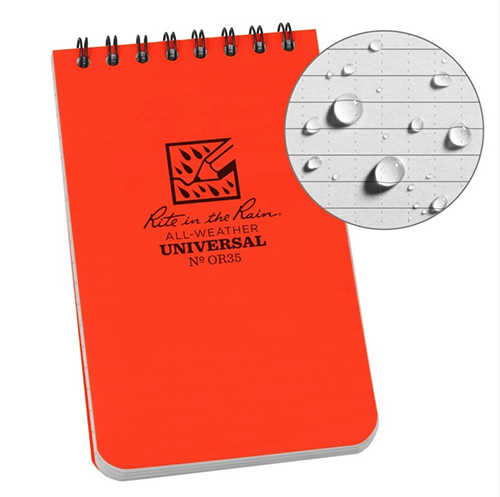 Rite in the Rain® Spiral Notebook, Color: Neon Orange