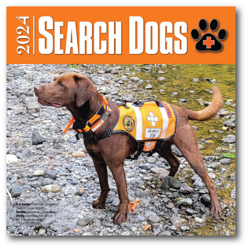 2024 SEARCH DOGS Wall Calendar