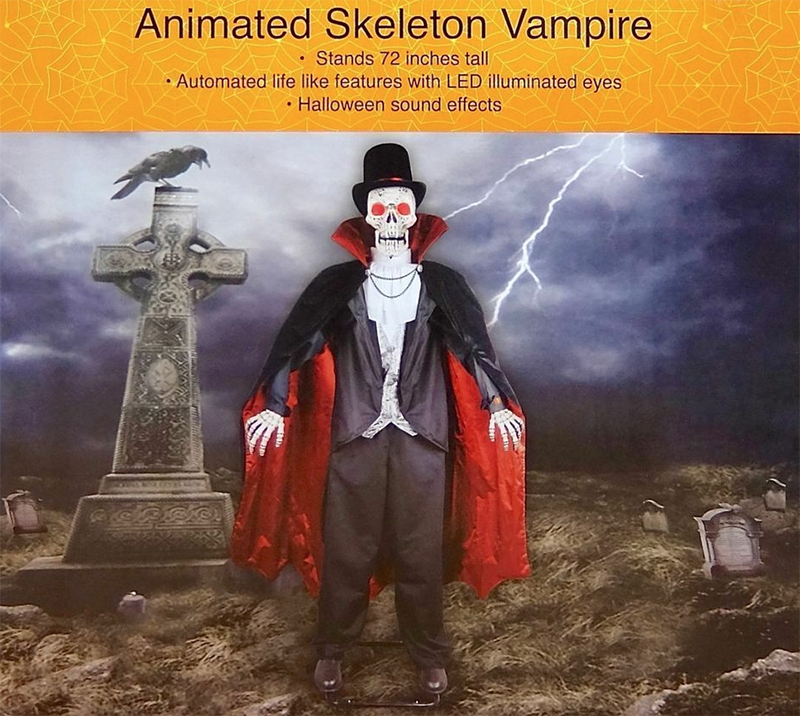 Spooky Village® Animated Skeleton Vampire