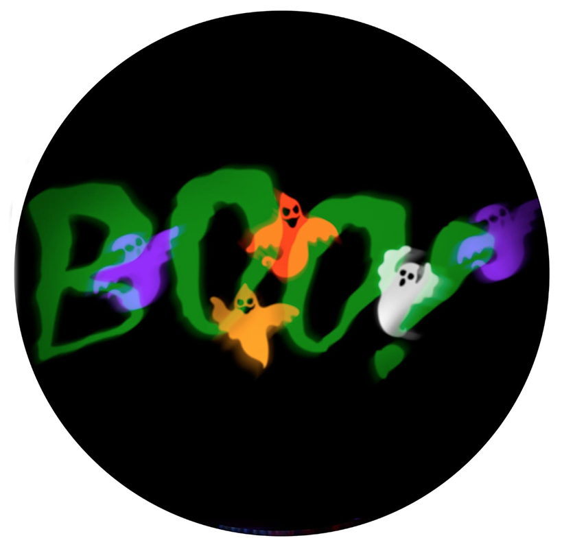 Projection: Lightshow "BOO!" with Ghosts