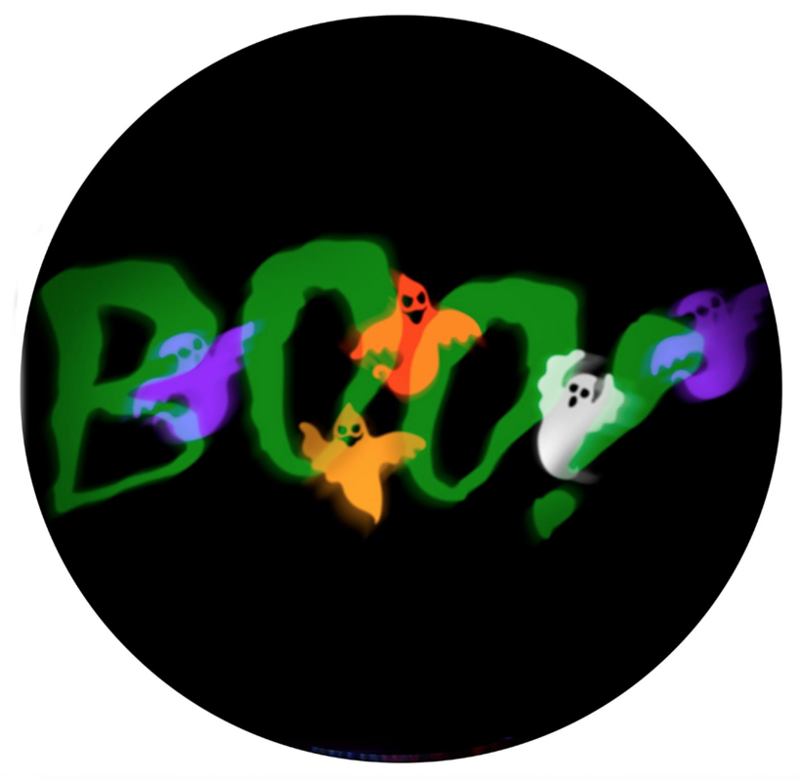 Projection: Lightshow &quot;BOO!&quot; with Ghosts