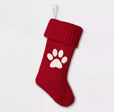 Wondershop™ Christmas Stocking Red Paw Print