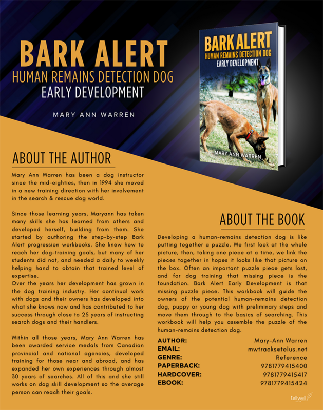 Bark Alert (Book 1): Basic Human Remains Detection—Early Development