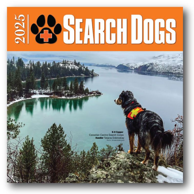 2025 SEARCH DOGS Wall Calendar