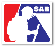 Helmet Decal (Reflective): SAR Hiker