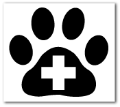 Helmet Decal (Reflective): Paw Cross