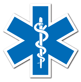 Helmet Decal (Reflective): Star of Life