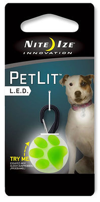 Nite Ize® PetLit LED Collar Light: Lime Paw