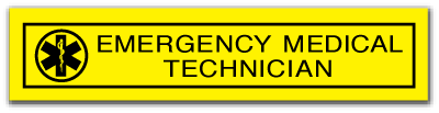 Reflective Patch: EMERGENCY MEDICAL TECHNICIAN