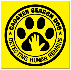 Reflective Patch: Cadaver Search Dog Logo