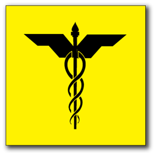 Reflective Patch: Medical Caduceus