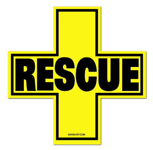 Reflective Patch: RESCUE Cross