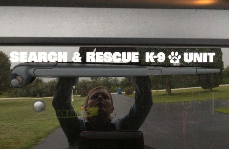 Window Decal (Reflective Die-Cut): SEARCH &amp; RESCUE K-9 UNIT