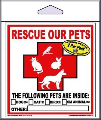 Window Decal: Rescue Our Pets
