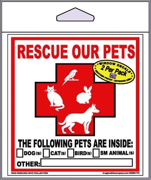 Window Decal: Rescue Our Pets
