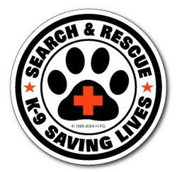 Sticker: SAR K-9 Saving Lives
