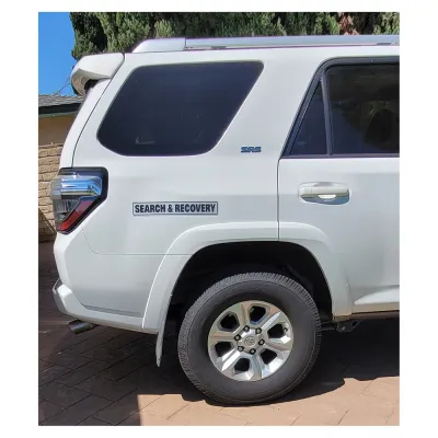 Magnetic Vehicle Sign (Reflective): SEARCH &amp; RECOVERY 16" x 2-1/2"