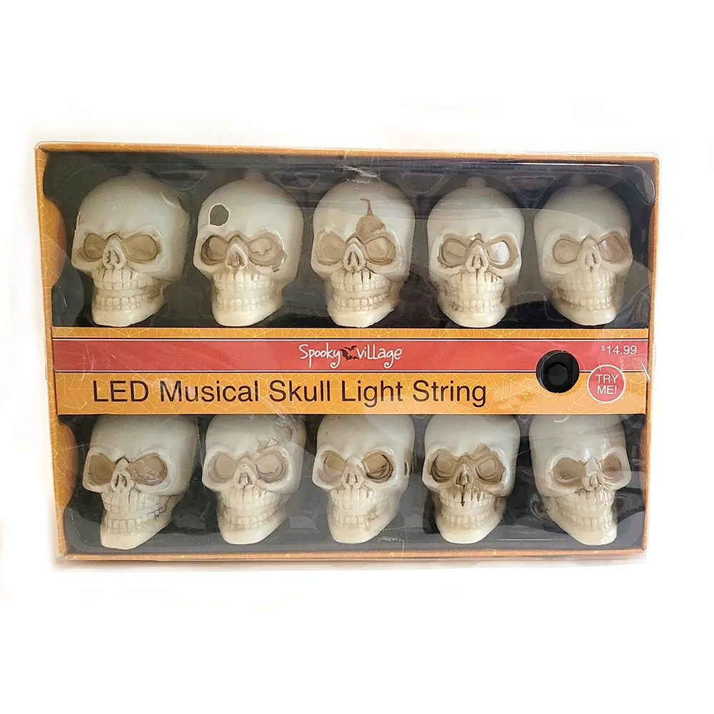 Spooky Village™ LED Musical Skull Light String