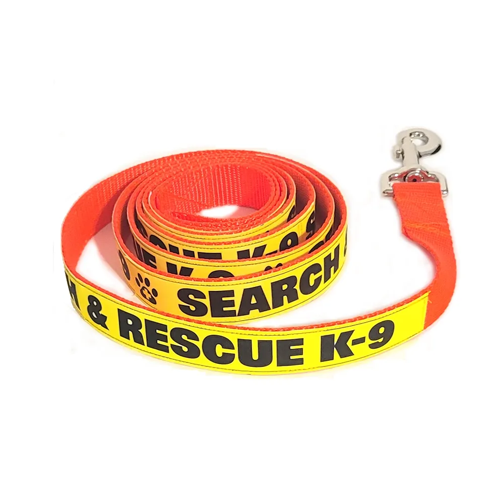 6 Ft. Dog Leash (Reflective): SEARCH &amp; RESCUE K-9