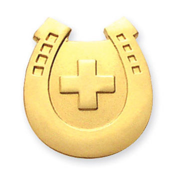 Lapel Pin: Horseshoe Cross