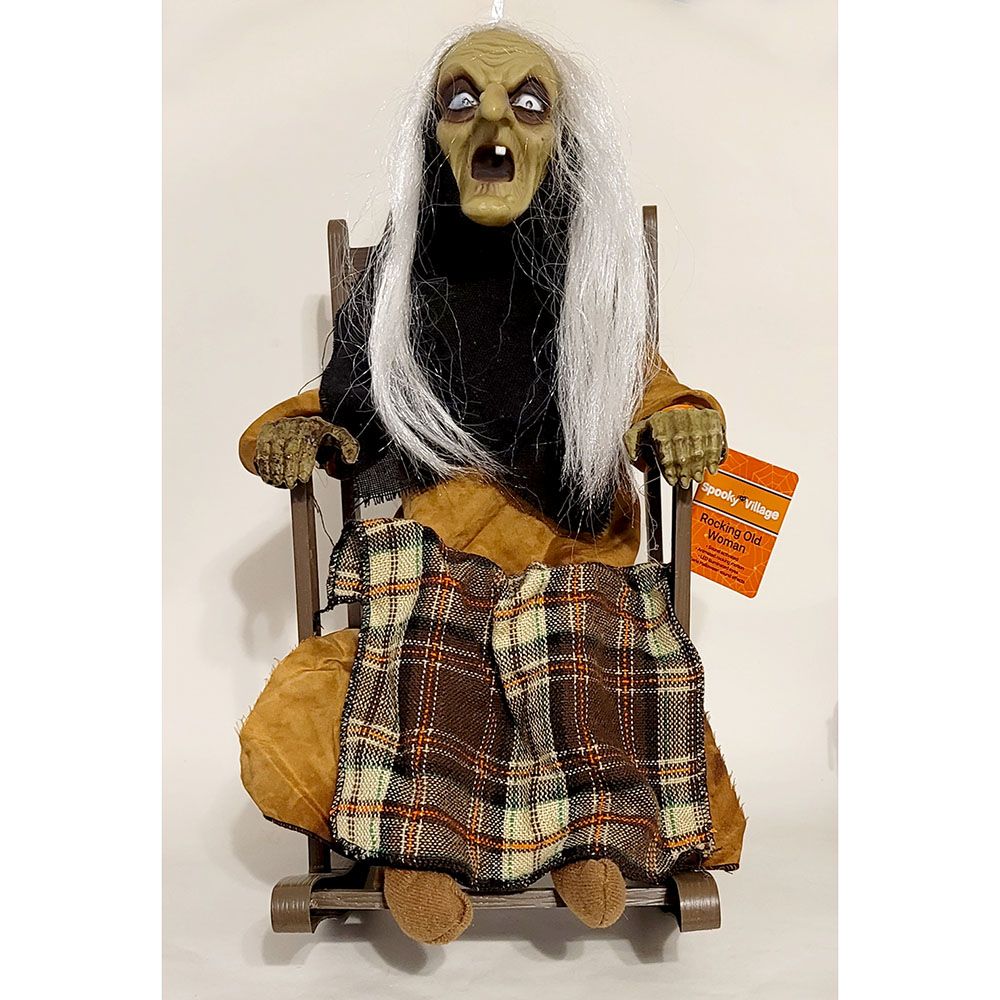 Spooky Village™ Rocking Old Woman
