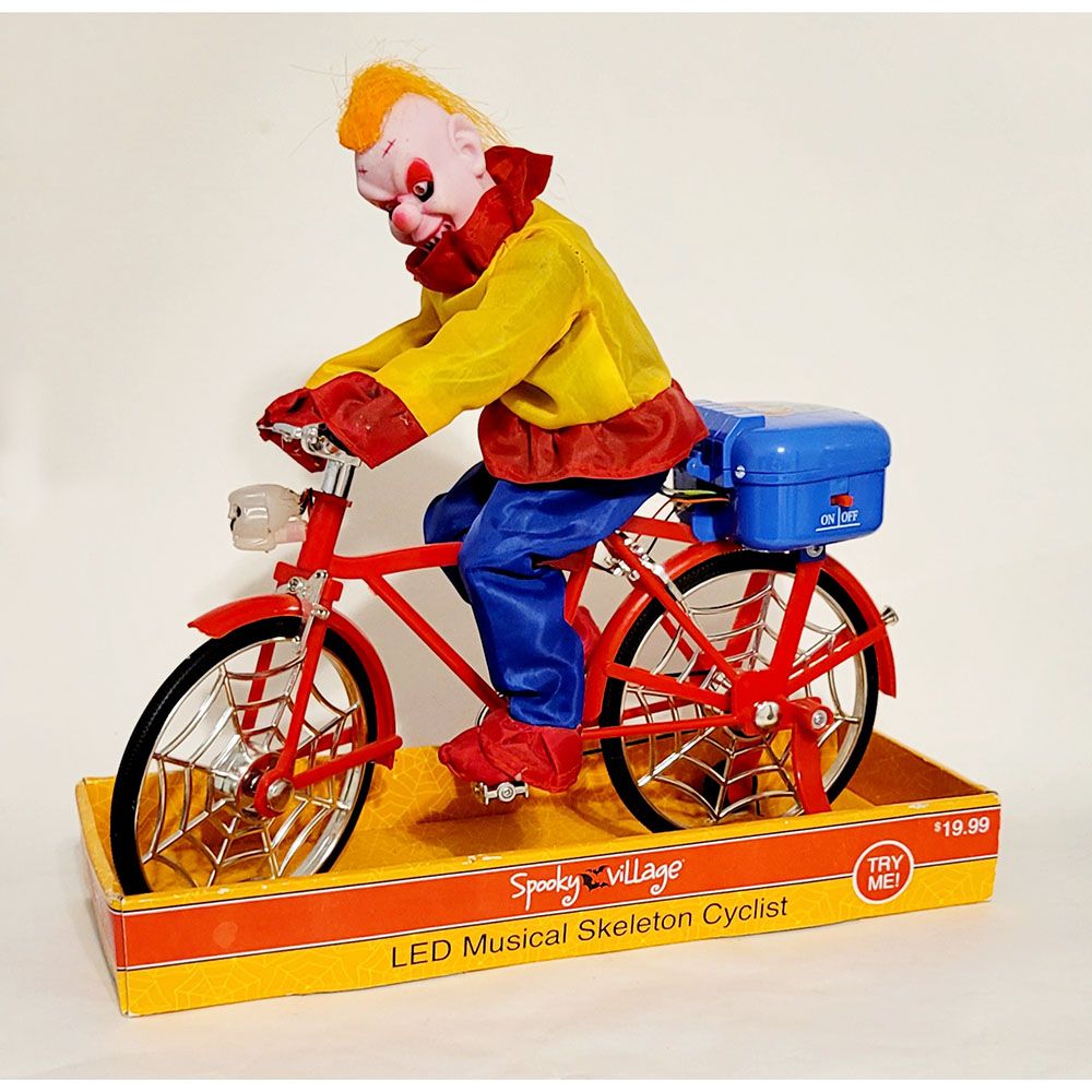 Spooky Village™ Animated Scary Clown Cyclist