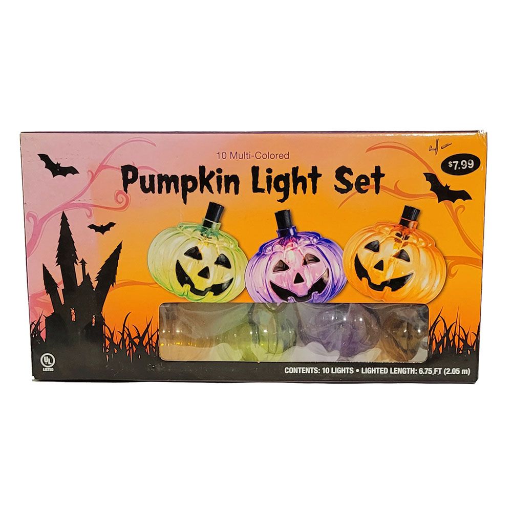 Pumpkin Light Set - 10 Multi-Colored