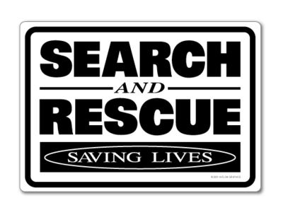 Magnetic Vehicle Sign (Reflective): SAR Saving Lives